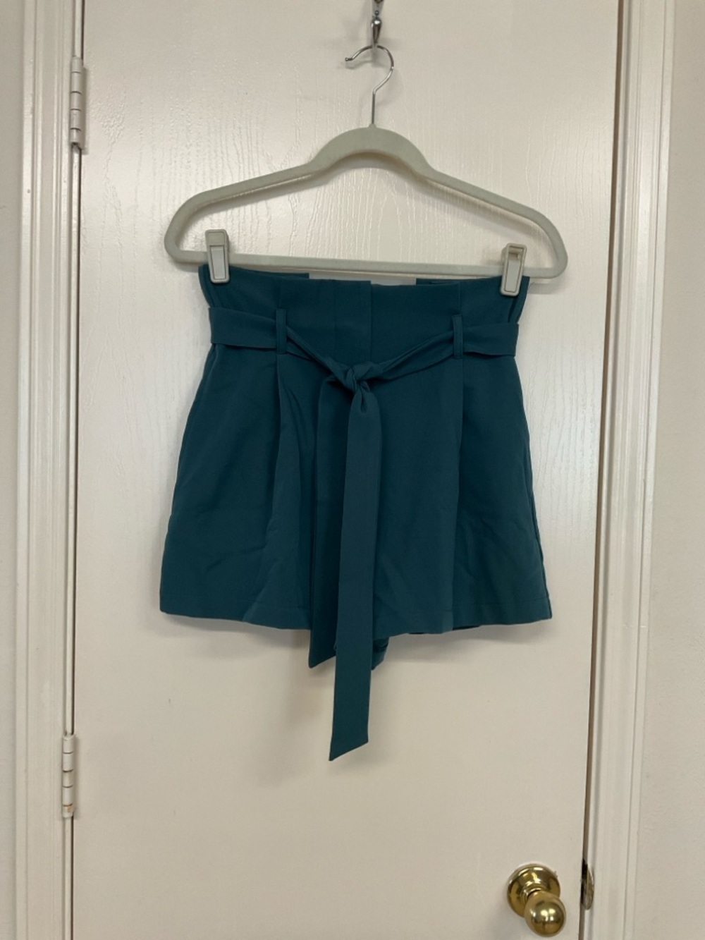 Allegra K Teal Waistband Shorts